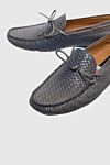 Fratelli Rosetti Men's gray leather loafers - Decorative lacing, weaving. 100% leather. Interior: Leather. Insole: Leather. Outsole: Other materials. Country of manufacture: Italy. Care: specialized cleaning - photo 5