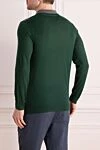 Cashmere long sleeve polo green for men Pashmere - Fantasy embossed pattern. Long sleeve. 100% cashmere. Zipper. Country of manufacture: Italy. Care: specialized cleaning - photo 4