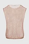 Pashmere Топ из шелка и вискозы розовый женский - 50% шелк, 50% вискоза. Страна производитель: Италия. Уход: специализированная чистка - фото 1