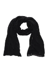 Panicale Black cotton and linen scarf for women - sequins. 93% cotton, 7% linen. Country of manufacture: Italy. Care: specialized cleaning - photo 1