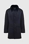 Gallotti Black men's sheepskin coat made of lambskin and fur - Fur Collar. 100% lambskin, 100% natural fur. Buttons. Inner pockets. Lining: Fur. Country of manufacture: Italy. Care: specialized cleaning - photo 1
