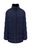 Roger Pinault Down jacket men's cashmere blue - high collar. 100% cashmere. Closure: Zipper. Two side pockets. Lining: 100% beaver fur. Country of manufacture: Italy. Care: specialized cleaning - photo 1