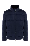 Roger Pinault Down jacket men's cashmere blue - high collar. 100% cashmere. Closure: Zipper. Two side pockets. Lining: 100% beaver fur. Country of manufacture: Italy. Care: specialized cleaning - photo 1