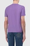 Umberto Vallati Purple cotton T-shirt for men - Textured pattern. 100% cotton. Country of manufacture: Italy. Care: specialized cleaning - photo 3