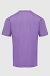 Purple cotton T-shirt for men Umberto Vallati - Textured pattern. 100% cotton. Country of manufacture: Italy. Care: specialized cleaning - photo 6