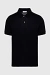 Gran Sasso Cotton polo black for men - Brand logo embroidery. 100% cotton. Buttons. Country of manufacture: Italy. Care: specialized cleaning - photo 1