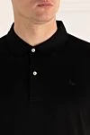 Gran Sasso Black cotton polo shirt for men - Brand logo embroidery. 100% cotton. Buttons. Country of manufacture: Italy. Care: specialized cleaning - photo 5