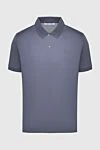 Gran Sasso Polo from cotton gray for men - Brand logo embroidery. 100% cotton. Buttons. Country of manufacture: Italy. Care: specialized cleaning - photo 1