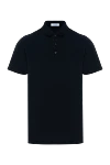 Gran Sasso Polo from cotton blue for men - Brand logo embroidery. 100% cotton. Buttons. Country of manufacture: Italy. Care: specialized cleaning - photo 1