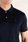 Gran Sasso Black cotton polo shirt for men - Brand logo embroidery. 100% cotton. Buttons. Country of manufacture: Italy. Care: specialized cleaning - photo 5