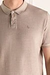 Gran Sasso Cotton polo beige for men - Brand logo embroidery. 100% cotton. Buttons. Country of manufacture: Italy. Care: specialized cleaning - photo 5