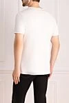 White cotton T-shirt for men Bisibiglio - picture print. 100% cotton. Country of manufacture: Italy. Care: specialized cleaning - photo 4