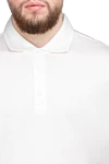 Pal Zileri Polo made of cotton white for men - 100% cotton. Buttons. Country of manufacture: Italy. Care: specialized cleaning - photo 5