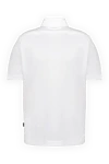 Polo made of cotton white for men Pal Zileri - 100% cotton. Buttons. Country of manufacture: Italy. Care: specialized cleaning - photo 6