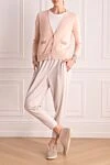 Women's cashmere jogger trousers beige Brunello Cucinelli - pinches. three pockets. cashmere. zipper. Country of manufacture: Italy. Care: specialized cleaning - photo 2