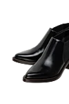 Brunello Cucinelli Ботинки женские чёрные кожаные с эластичными вставками - натуральная кожа. эластичные вставки. Высота каблука: 4 сантиметров. Страна производитель: Италия. Уход: специализированная чистка - фото 5