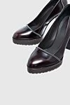 Brunello Cucinelli Туфлі жіночі чорні шкіряні з люрексовою ниткою - люрексова нитка. 100% шкіра. Висота підборів: 10 сантиметрів. Країна виробник: Італія. Догляд: спеціалізоване чищення - фото 5