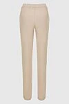 Women's beige wide-leg trousers Casheart - viscose, spandex. elastic belt. Country of manufacture: Italy. Care: specialized cleaning - photo 6