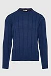 Casheart Blue cashmere jumper for men - 100% cashmere. Country of manufacture: Italy. Care: specialized cleaning - photo 1