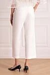 Women's classic cotton pants white Ermanno Scervino - five pockets. cotton. zipper, button. Country of manufacture: Italy. Care: specialized cleaning - photo 4