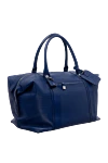 Billionaire Men's blue leather travel bag - textured leather. shoulder strap. 100% alligator skin. Fastener: zipper. Country of manufacture: Italy. Care: specialized cleaning - photo 3