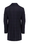 Corneliani Black wool coat for men - cage pattern. 100% wool. Buttons. Two welt pockets, two inside pockets. Lining: 100% silk. Country of manufacture: Italy. Care: specialized cleaning - photo 5