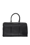 Black leather travel bag for men Araldi 1930 - 100% leather. Fastener: zipper. Country of manufacture: Italy. Care: specialized cleaning - photo 4