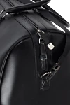 Araldi 1930 Black leather travel bag for men - 100% leather. Fastener: zipper. Country of manufacture: Italy. Care: specialized cleaning - photo 5