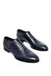 W.Gibbs Blue leather men's shoes - Perforation. 100% kangaroo. Lace-up. Interior trim: leather. Insole: Leather. Heel height: 2cm. Outsole: Other materials. Country of manufacture: Italy. Care: specialized cleaning - photo 3