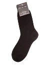 Men's brown cotton socks Story Loris - logo print. 100% cotton. Country of manufacture: Italy. Care: specialized cleaning - photo 2