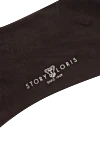 Story Loris Men's brown cotton socks - logo print. 100% cotton. Country of manufacture: Italy. Care: specialized cleaning - photo 3