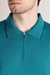 Cesare di Napoli Wool long sleeve polo green for men - Optional: Long sleeve. Composition: 100% wool. Fastener: Zipper. Country of manufacture: Italy. Care: specialized cleaning - photo 5