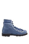 Andrea Ventura Women's light blue leather boots with a coating - spraying. leather. laces. Country of manufacture: Italy. Care: specialized cleaning - photo 1