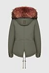 Alessandra Chamonix Green women's cotton and natural fur parka - fur hood. 100% cotton, natural fur. zipper, buttons, drawstring. two side pockets. Country of manufacture: Italy. Care: specialized cleaning - photo 7