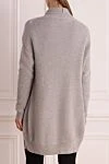 Gray woolen cardigan for women Gran Sasso - buttons. contrasting buttons. two side pockets. 100% wool. Country of manufacture: Italy. Care: specialized cleaning - photo 4