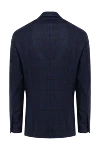 Barba Napoli Gray wool jacket for men - Decor: check pattern. Composition: 100% wool. Fastening: two buttons. Pockets: three internal, two side, chest pocket. Lining: 100% viscose. Country of manufacture: Italy. Care: specialized cleaning - photo 5