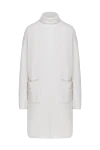 Casheart White dress for women - two patch pockets. 50% wool, 35% cashmere, 12% polyamide, 3% elastane. Country of manufacture: Italy. Care: specialized cleaning - photo 1