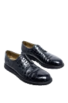 Tardini Crocodile leather snickers black for men - textured leather. leather interior. 100% crocodile skin. lacing. height 2cm. Country of manufacture: Italy. Care: specialized cleaning - photo 3