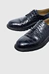 Tardini Crocodile leather snickers black for men - textured leather. leather interior. 100% crocodile skin. lacing. height 2cm. Country of manufacture: Italy. Care: specialized cleaning - photo 5