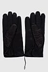 Mazzoleni Black crocodile leather gloves for men - textured leather. 100% crocodile leather. Lining: 100% cashmere. Country of manufacture: Italy. Care: specialized cleaning - photo 3