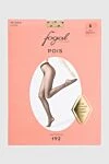 Fogal Women's tights with black polka dots beige - dot pattern. polyamide, elastane. Country of manufacture: Italy. Care: specialized cleaning - photo 1