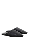 Vaccari Alligator leather slippers black for men - textured leather. leather interior. alligator skin. polyurethane. Country of manufacture: Italy. Care: specialized cleaning - photo 3