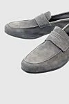 Andrea Ventura Gray suede loafers for men - 100% suede. Sole Height: Heel Height 2cm. Country of manufacture: Italy. Care: specialized cleaning - photo 5