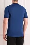 Men's polo shirt with collar and zip fastening in noble blue tone Massimo Sforza - 100% cotton. Closure: Zipper. Country of manufacture: Italy. Care: specialized cleaning - photo 4