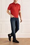 Джинсы из хлопка синие мужские Brunello Cucinelli - эффект потертости, контрастные швы . 100% хлопок. пуговица, молния. три боковых кармана спереди, два кармана сзади. Страна производитель: Италия. Уход: специализированная чистка - фото 2