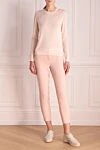 Women's slim-fit pants pink Ermanno Scervino - two pockets. polyester, acetate. zipper, button. Country of manufacture: Italy. Care: specialized cleaning - photo 2