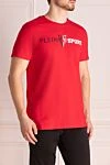 Philipp Plein Red T-shirt with black and white logo and tiger emblem - logo and pattern print. 100% cotton. Country of manufacture: Italy. Care: specialized cleaning - photo 3