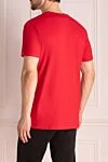 Red T-shirt with black and white logo and tiger emblem Philipp Plein - logo and pattern print. 100% cotton. Country of manufacture: Italy. Care: specialized cleaning - photo 4