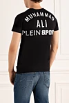 Black cotton T-shirt for men Philipp Plein - logo and pattern print. 100% cotton. Country of manufacture: Italy. Care: specialized cleaning - photo 4