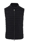 Montecore Black polyamide and polyurethane vest for men - 95% polyamide, 5% polyurethane. Closure: Zipper. Two side pockets with press studs, three inside pockets. Lining: 100% nylon, polyamide. Insulation: Down, feather. Country of manufacture: Italy. Care: specialized cleaning - photo 1